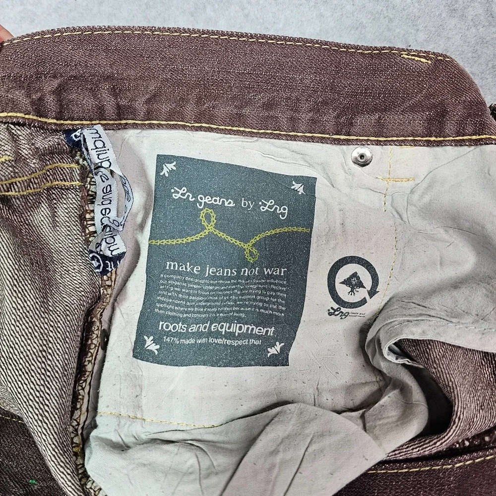 LRG‎ Lifted Research Group Mens Jeans 34x32 Blue Denim Grass Roots Straight Fit